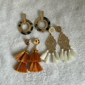 Bundle of Statement Earrings - 3 Pairs